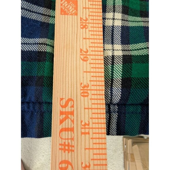 LL Bean Plaid Flannel Shacket Mens Size Large Blue Cotton Fleece Lined Shirt - Picture 10 of 10